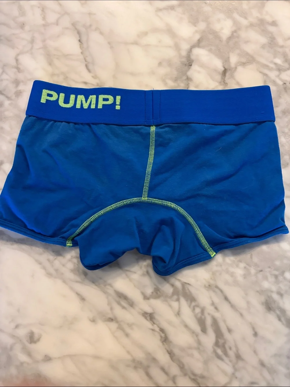 PUMP! Men’s Blue & Neon Green Performance Boxer Briefs